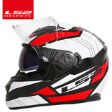 LS2 ff328 dual lens motocycle helmet full face with inner sun visor helmet