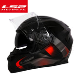 LS2 ff328 dual lens motocycle helmet full face with inner sun visor helmet