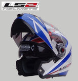 LS2 FF370  flip up motorcycle helmet dual shield with inner sunny lens modular
