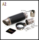 Motorcycle Exhaust Muffler SC GP Escape Exhaust Mufflers Carbon Fiber Exhaust Pipe 51mm 61mm