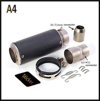 Motorcycle Exhaust Muffler SC GP Escape Exhaust Mufflers Carbon Fiber Exhaust Pipe 51mm 61mm