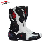 Pro Biker Leather Motorcycle Boots Pro Biker SPEED Racing Boots Motocross Boots Drop Resistance Waterproof Riding Racing Boots