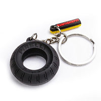 Car Tyre Keychain Motorcycle Assistant Decoration Key Ring Tire Keyring Key Ring Keyfob Rubber Auto Car Interior Decoration