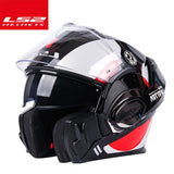 LS2 FF399 Flip up helmet double lens motorcycle helmet