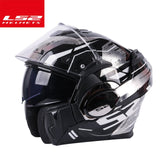 LS2 FF399 Flip up helmet double lens motorcycle helmet