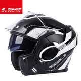 LS2 FF399 Flip up helmet double lens motorcycle helmet