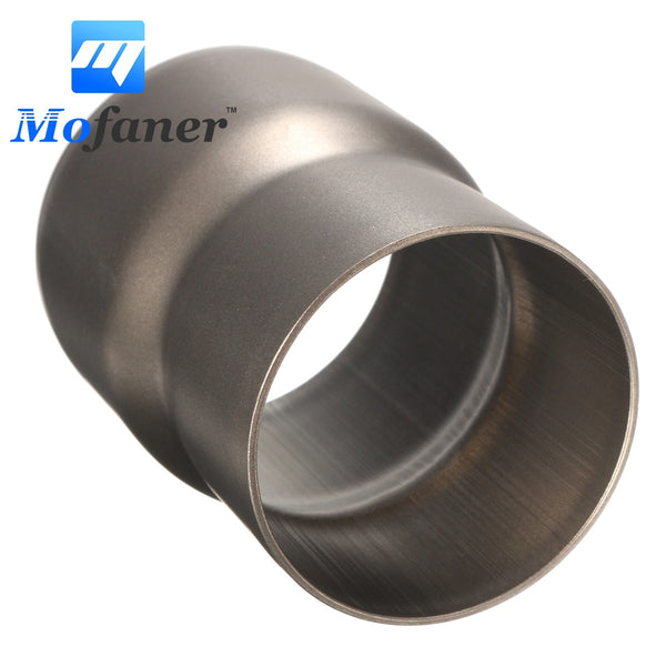 Mofaner 60mm to 51mm Motorcycle Exhaust Adapter Mild Steel Convertor Adapter Reducer Connector Pipe Tube