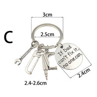 Metal 3D Motorcycle Car Keychain Tool Key Chain If Dad Can't Fix It No One Can Accessories Cool Key Ring Keyring For Men