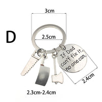 Metal 3D Motorcycle Car Keychain Tool Key Chain If Dad Can't Fix It No One Can Accessories Cool Key Ring Keyring For Men