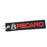 JDM Motorcycle Cars Keychain Embroidery Real Men Like Curves Auto Keyring Key Fobs OEM Jewelry for recaro bride