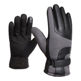 Fleece Lined Motorcycle Gloves Waterproof Guantes Moto Touch Screen Warm Winter Glove Windproof Gloves Motorcycle Black Grey