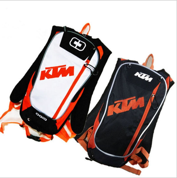 New for KTM water bag backpack riding off-road motorcycle racing bag backpack outdoor multi-function bag black / white