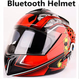 Bluetooth Motorcycle Helmet Built in Intercom System Dot Standard Helmet  Riders