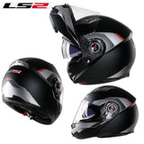 LS2 FF370  flip up motorcycle helmet dual shield with inner sunny lens modular