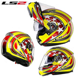 LS2 FF370  flip up motorcycle helmet dual shield with inner sunny lens modular