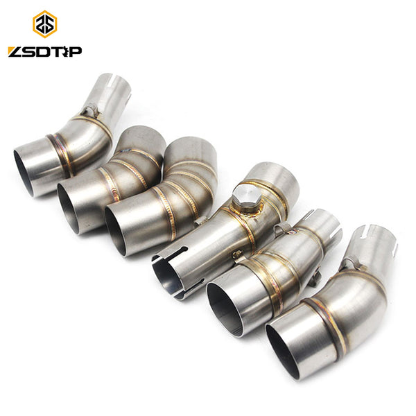 ZSDTRP Motorcycle Exhaust Muffler Middle Mid Link Pipe For Yamaha YZF-R25/30 Kawasaki ER6N NINJIA 250/300/Z250 250SL/Z250SL