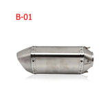 ZS Racing 51mm Universal Exhaust Steel White Akrapovic Motorcycle Exhaust Scooter Muffler Exhaust For CBR125 250 CB400 YZF FZ400