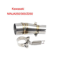 Alconstar-51mm Motorcycle Exhaust Muffler Middle Pipe Adapter for Yamaha R25 R30 For Kawasaki NINJA250 300 Z250 NINJIA250SL ER6N