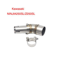 Alconstar-51mm Motorcycle Exhaust Muffler Middle Pipe Adapter for Yamaha R25 R30 For Kawasaki NINJA250 300 Z250 NINJIA250SL ER6N