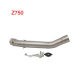 Sclmotos -Motorcycle Exhaust Muffler Middle Pipe Connector Adapter Fit for Kawasaki Z750 Z800 Z1000 ZX6R ZX10R without Exhaust