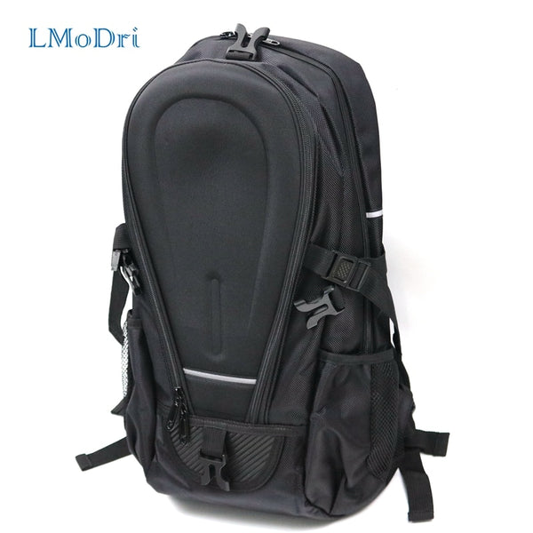 LMoDri Black Motorcycle Bag Waterproof Riding Backpack Touring Luggage Bag Motorbike Helmet Bags Moto