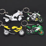 Motorcycle Model Rubber Keychain Key Ring Keyring Key Chain For Yamaha Kawasaki Suzuki BMW Honda GSX-R VR 46 Styling Accessories