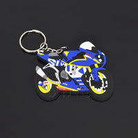 Motorcycle Model Rubber Keychain Key Ring Keyring Key Chain For Yamaha Kawasaki Suzuki BMW Honda GSX-R VR 46 Styling Accessories