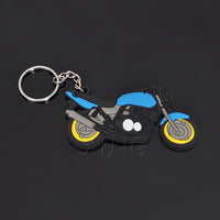 Motorcycle Model Rubber Keychain Key Ring Keyring Key Chain For Yamaha Kawasaki Suzuki BMW Honda GSX-R VR 46 Styling Accessories