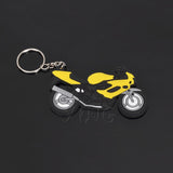 Motorcycle Model Rubber Keychain Key Ring Keyring Key Chain For Yamaha Kawasaki Suzuki BMW Honda GSX-R VR 46 Styling Accessories