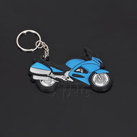 Motorcycle Model Rubber Keychain Key Ring Keyring Key Chain For Yamaha Kawasaki Suzuki BMW Honda GSX-R VR 46 Styling Accessories