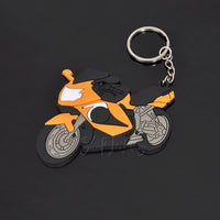 Motorcycle Model Rubber Keychain Key Ring Keyring Key Chain For Yamaha Kawasaki Suzuki BMW Honda GSX-R VR 46 Styling Accessories