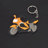 Motorcycle Model Rubber Keychain Key Ring Keyring Key Chain For Yamaha Kawasaki Suzuki BMW Honda GSX-R VR 46 Styling Accessories