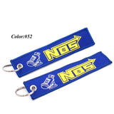 JDM Motorcycle Cars Keychain Embroidery Real Men Like Curves Auto Keyring Key Fobs OEM Jewelry for recaro bride